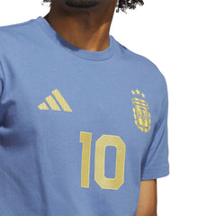 2026 Argentina Mens Messi Name And Number Tee | Adidas