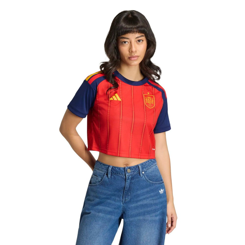 2026 Spain Womens Stadium Home Cropped Soccer Jersey | Adidas