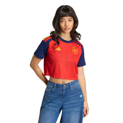 2026 Spain Womens Stadium Home Cropped Soccer Jersey | Adidas
