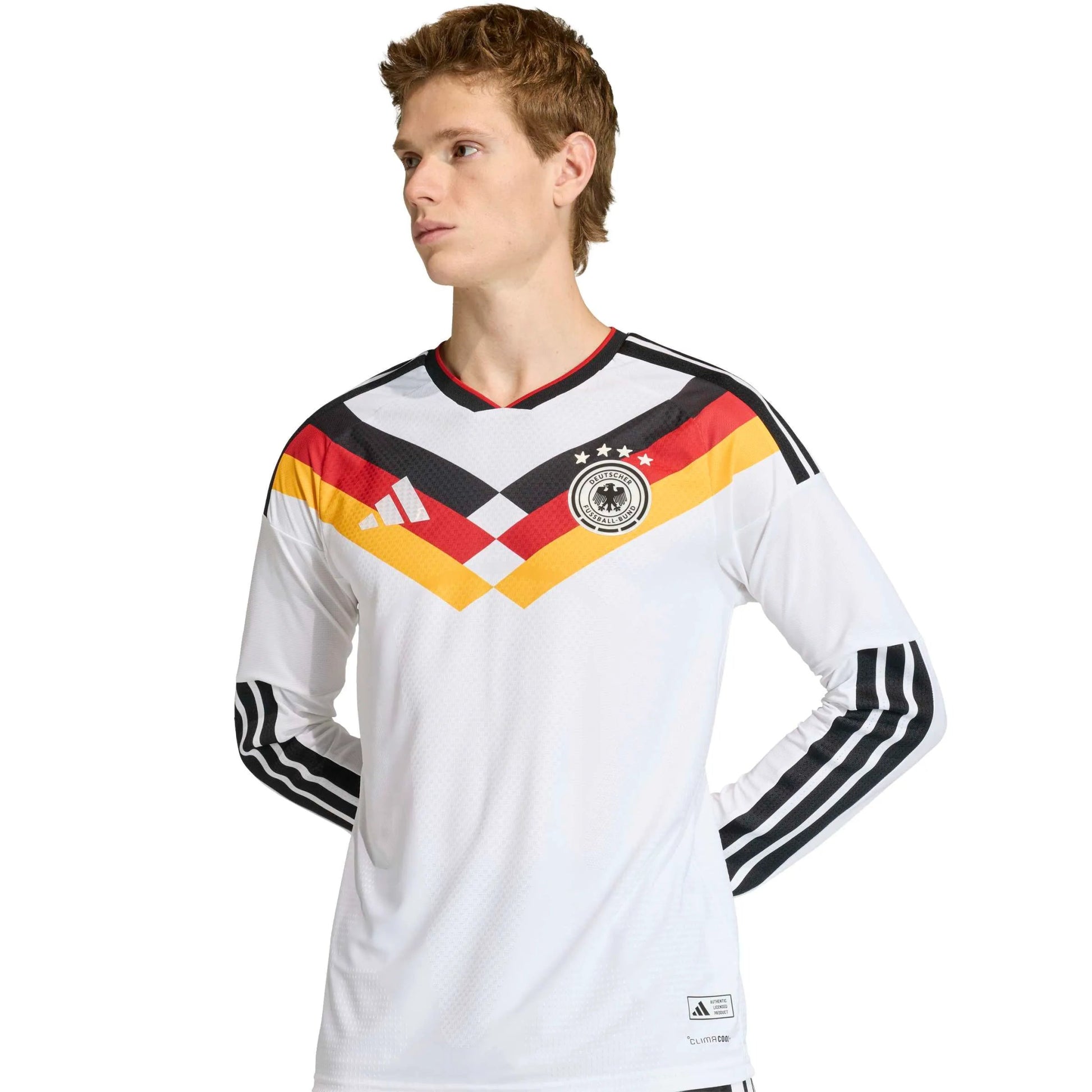 2026 Germany Mens Authentic Home Long-Sleeve Soccer Jersey | Adidas