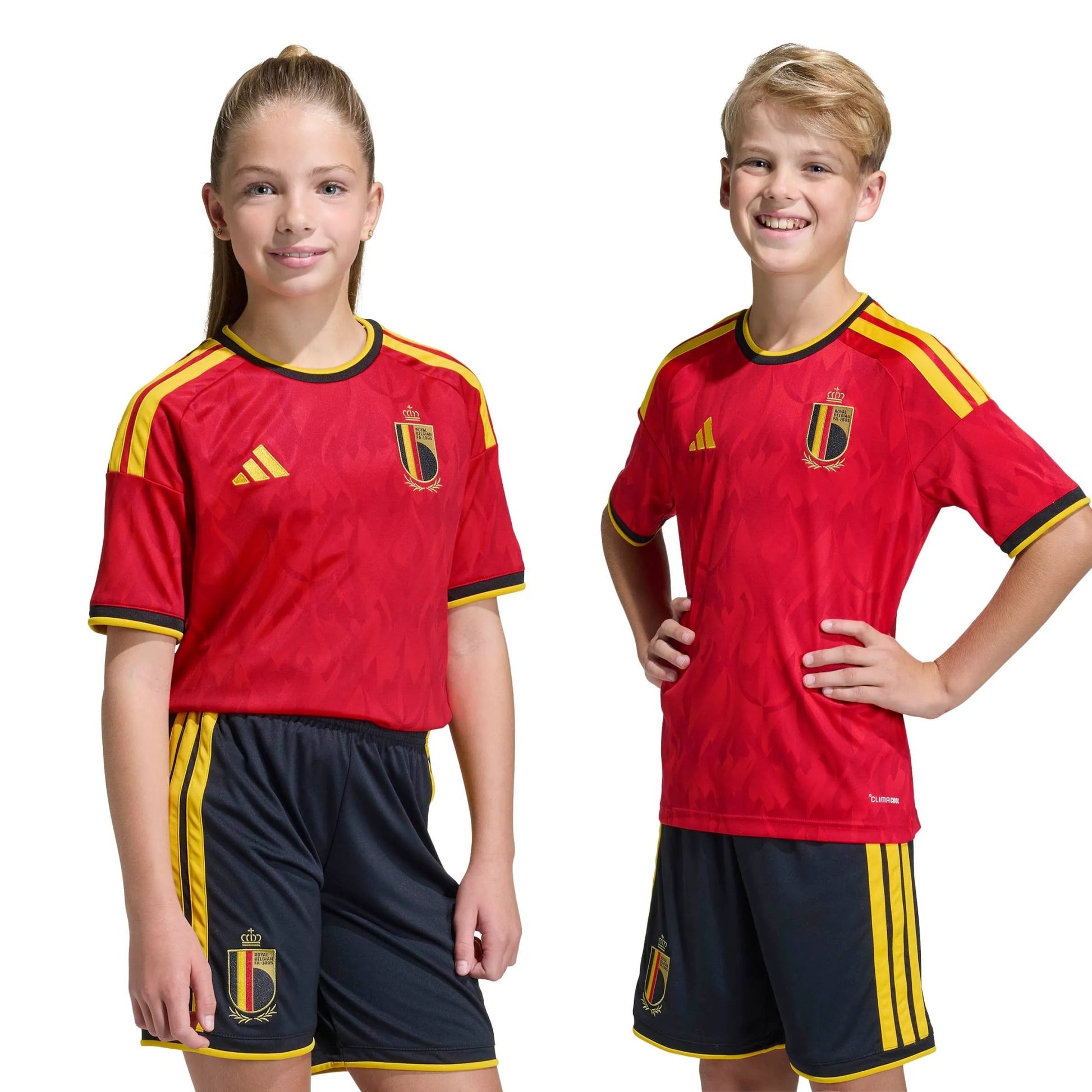 2026 Belgium Youth Stadium Home Soccer Jersey | Adidas