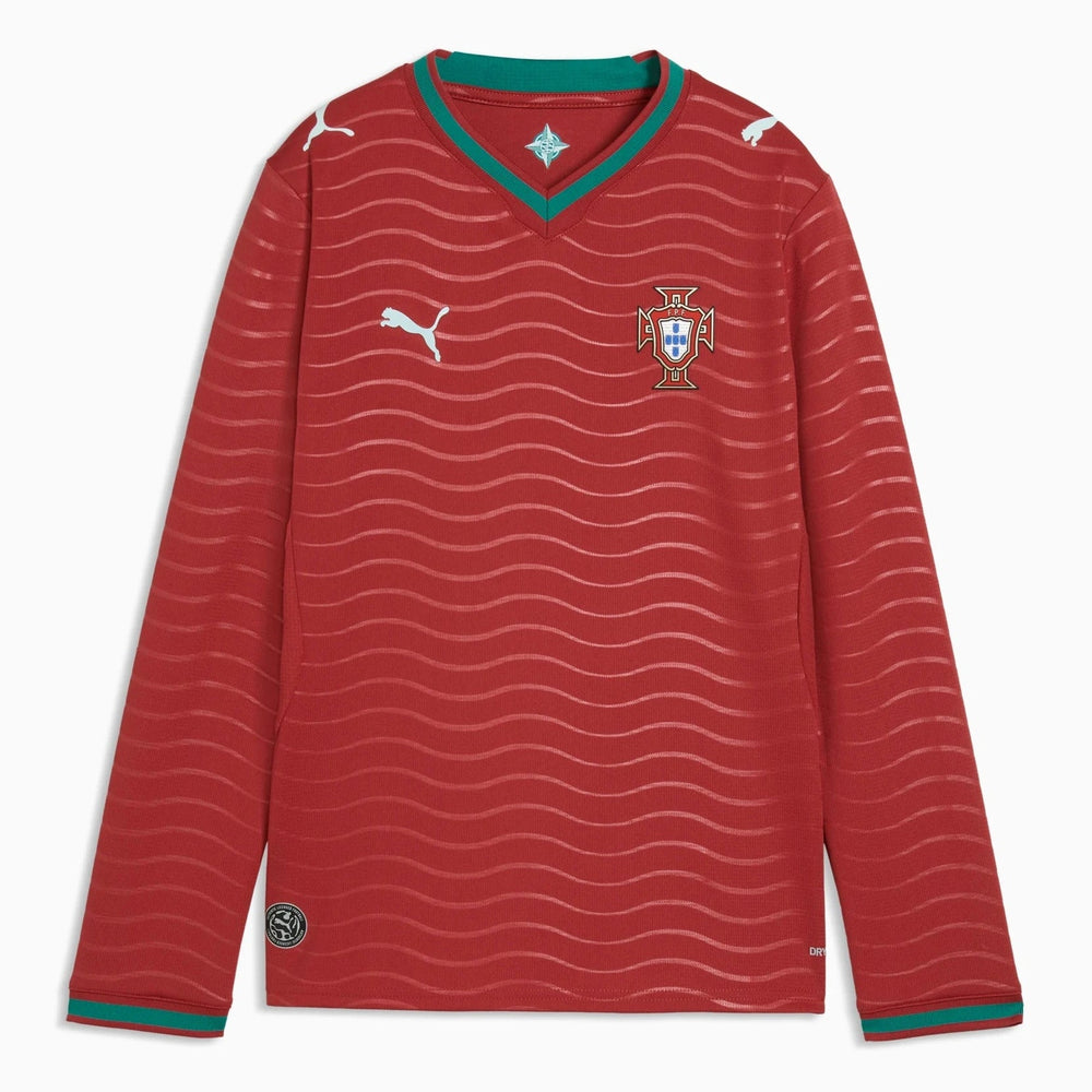 2026 Portugal Youth Stadium Home Long-Sleeve Jersey | Puma