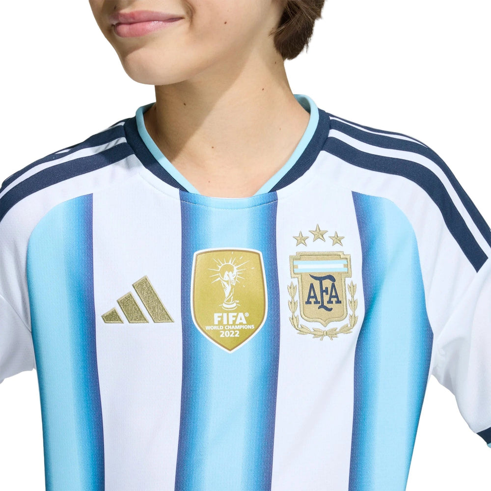 2026 Argentina Youth Stadium Home Soccer Jersey | Adidas