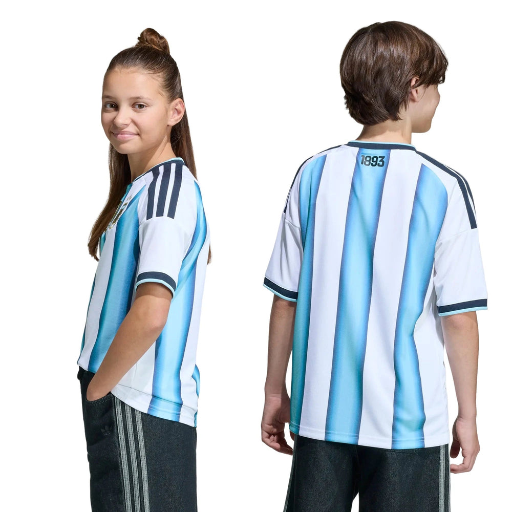 2026 Argentina Youth Stadium Home Soccer Jersey | Adidas