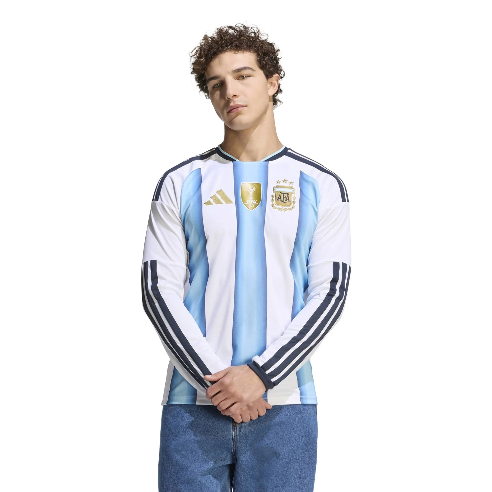 2026 Argentina Mens Stadium Home Long-Sleeve Soccer Jersey | Adidas