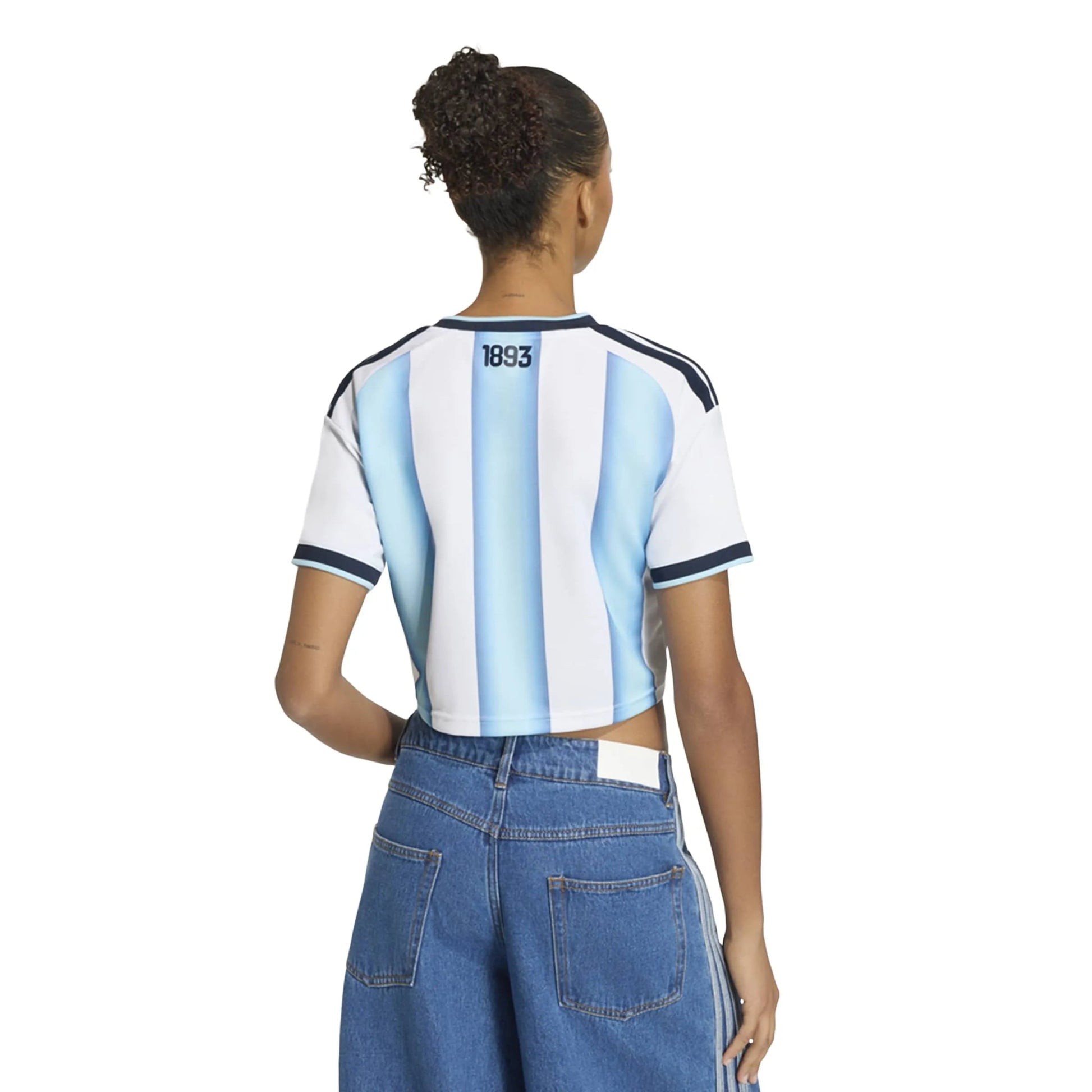 2026 Argentina Womens Stadium Home Cropped Soccer Jersey | Adidas