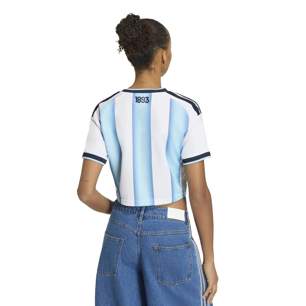 2026 Argentina Womens Stadium Home Cropped Soccer Jersey | Adidas
