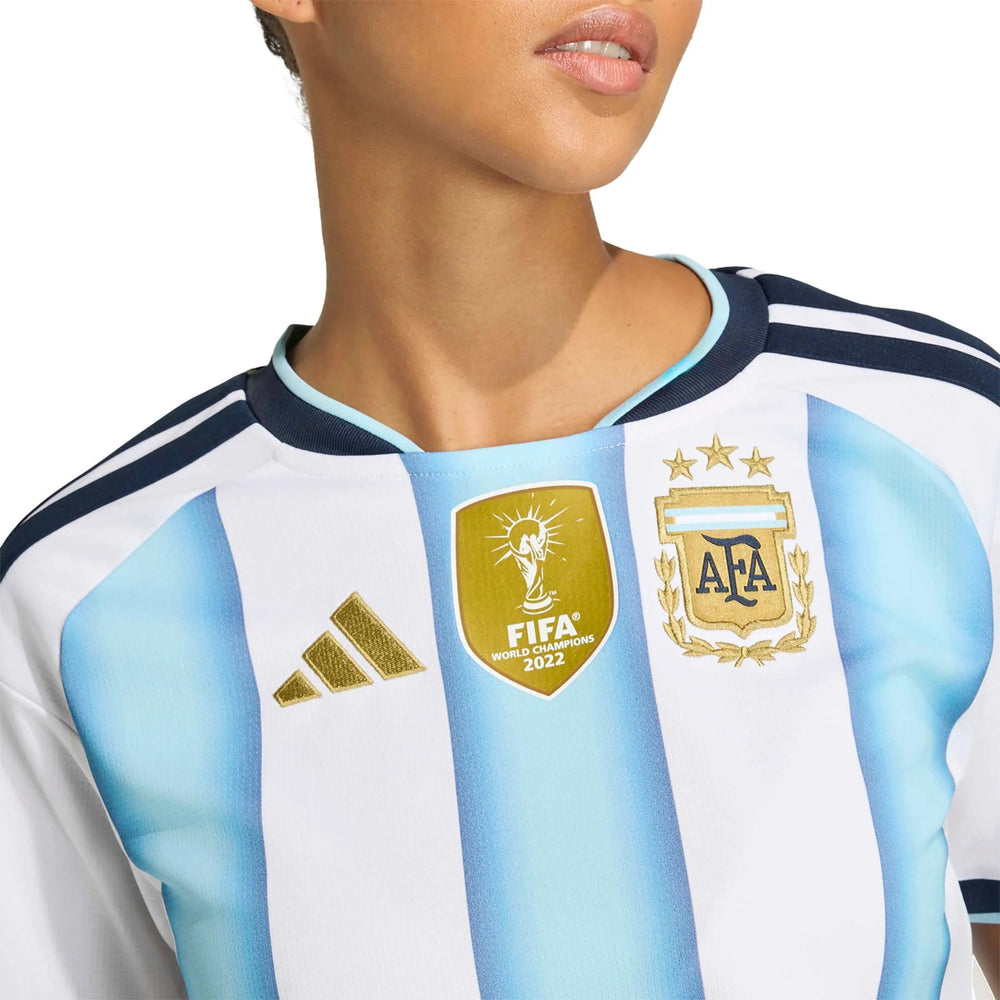 2026 Argentina Womens Stadium Home Cropped Soccer Jersey | Adidas