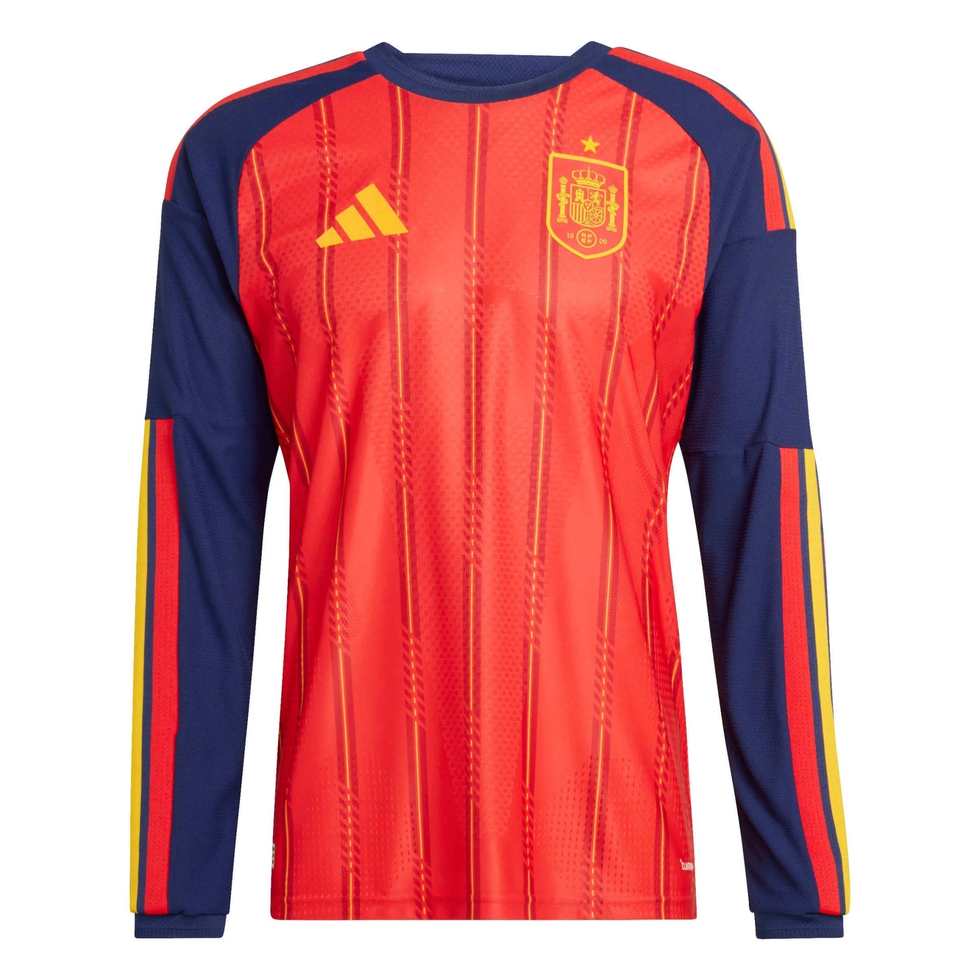 2026 Spain Mens Authentic Home Long-Sleeve Soccer Jersey | Adidas