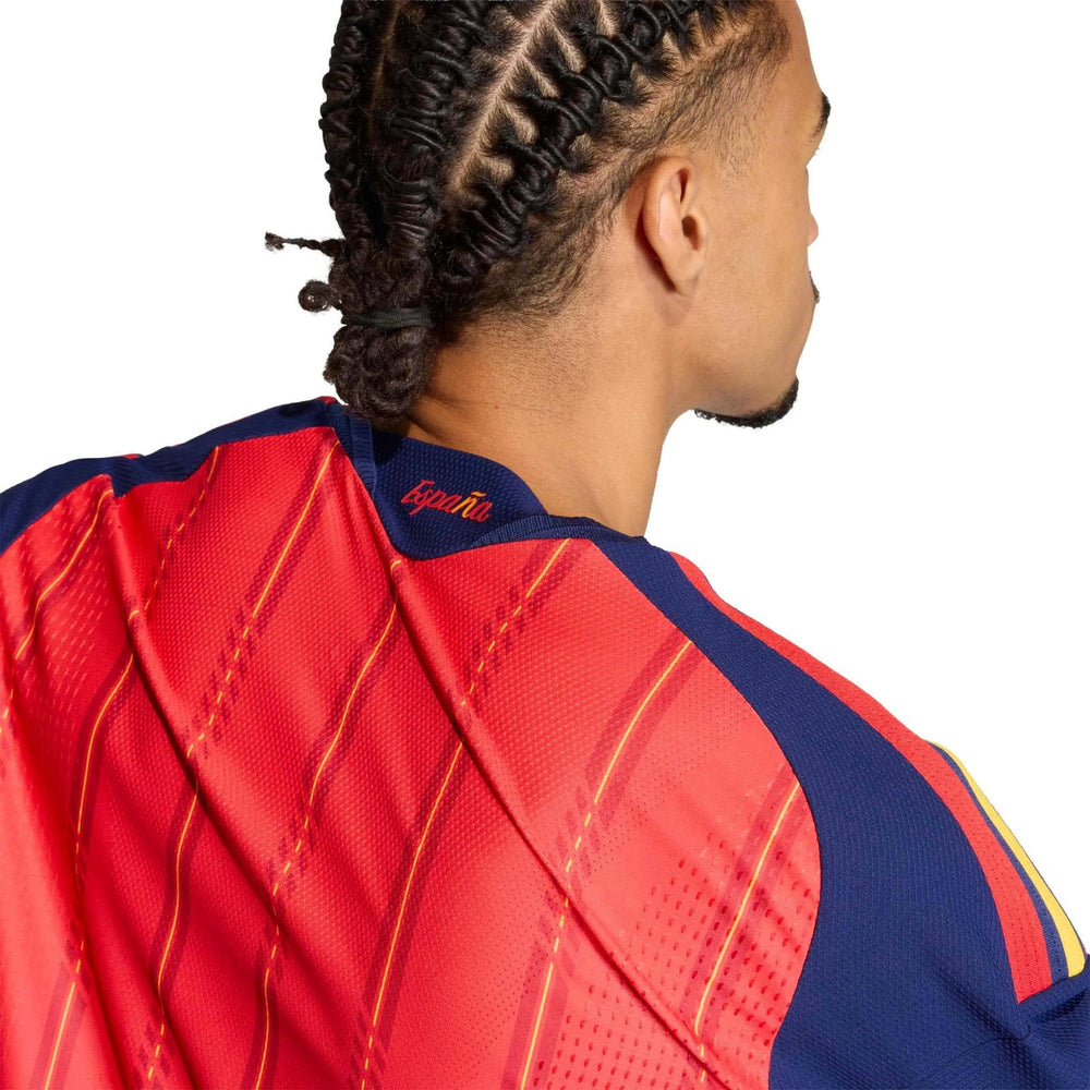 2026 Spain Mens Authentic Home Long-Sleeve Soccer Jersey | Adidas