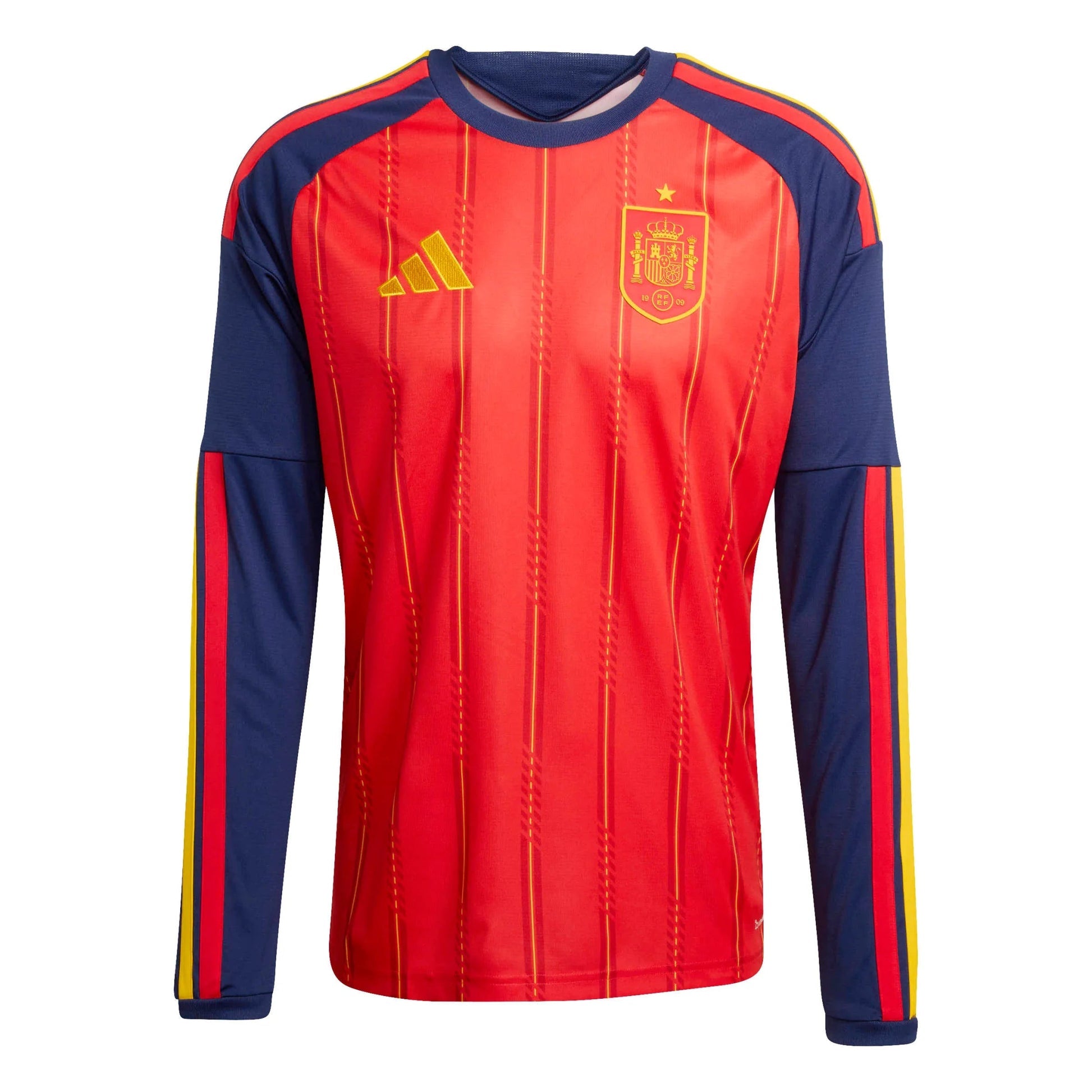 2026 Spain Mens Stadium Home Long-Sleeve Soccer Jersey | Adidas