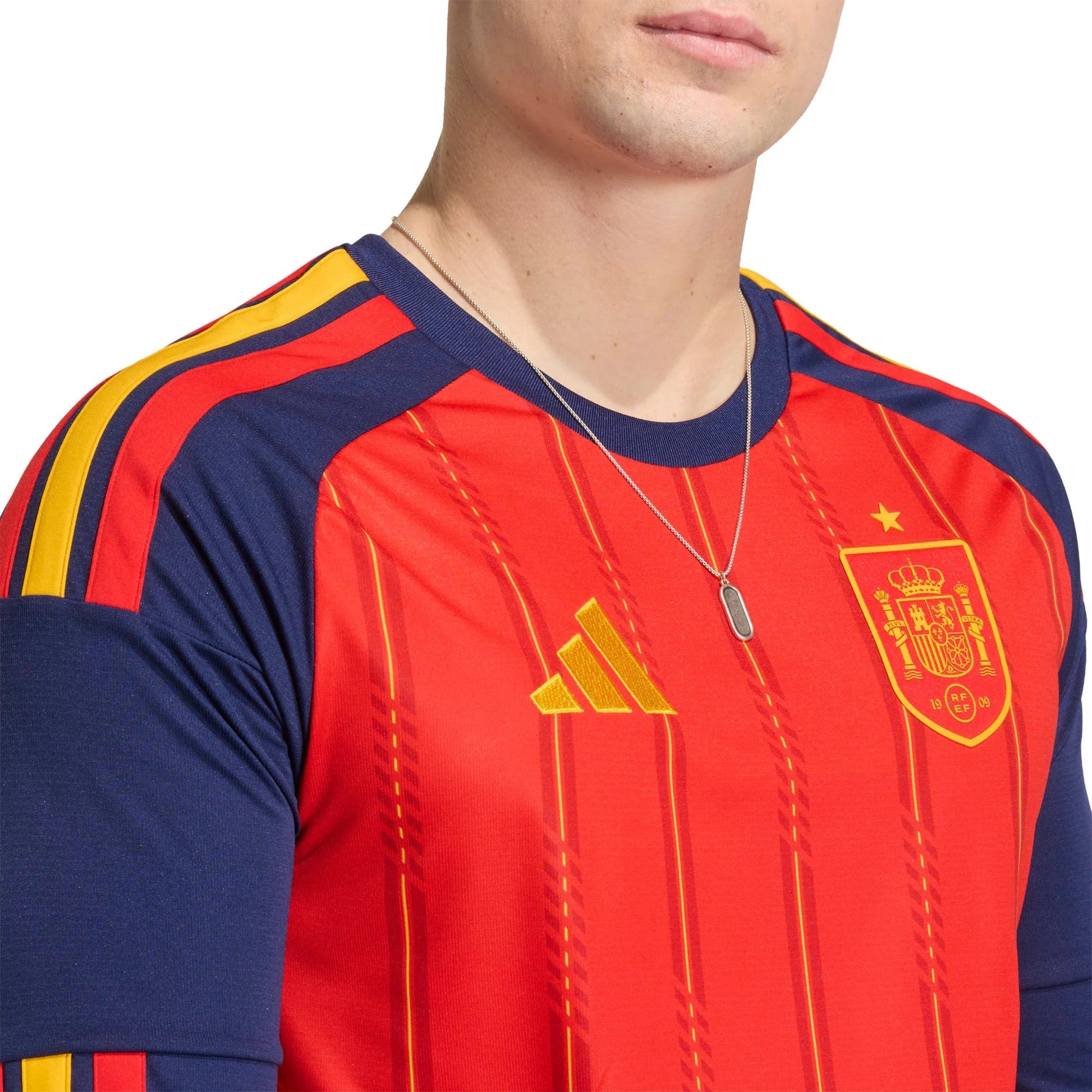 2026 Spain Mens Stadium Home Long-Sleeve Soccer Jersey | Adidas