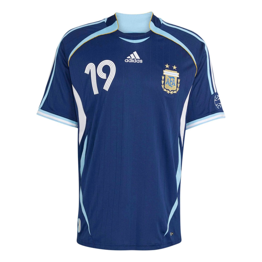 2006 Argentina Mens Retro Stadium Away Messi #19 Soccer Jersey | Adidas