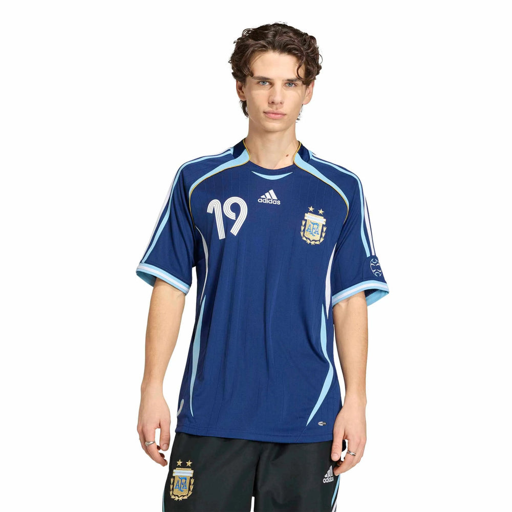 2006 Argentina Mens Retro Stadium Away Messi #19 Soccer Jersey | Adidas