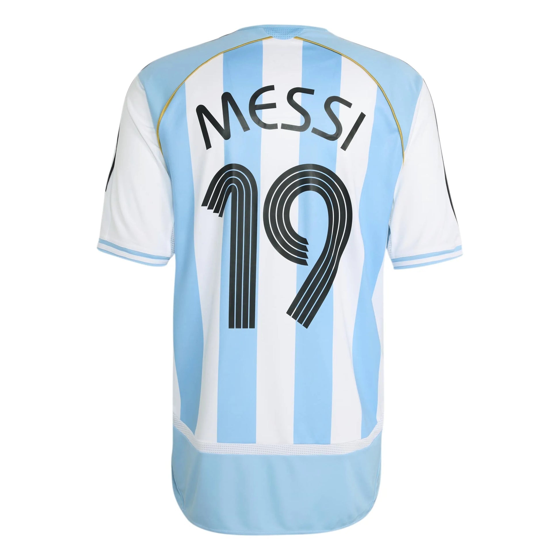 2006 Argentina Mens Retro Stadium Home Messi #19 Soccer Jersey | Adidas