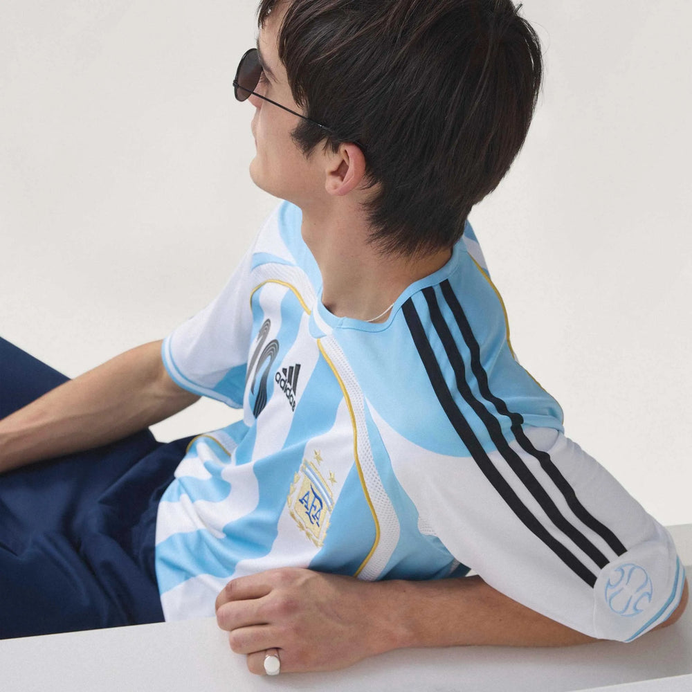 2006 Argentina Mens Retro Stadium Home Messi #19 Soccer Jersey | Adidas