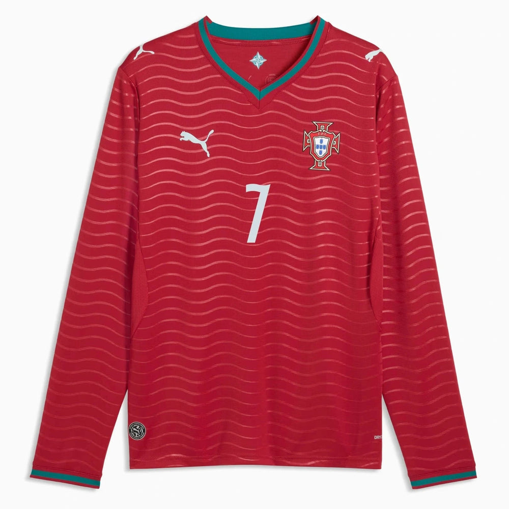 2026 Portugal Mens Stadium Home Ronaldo #7 Long-Sleeve Soccer Je | Puma