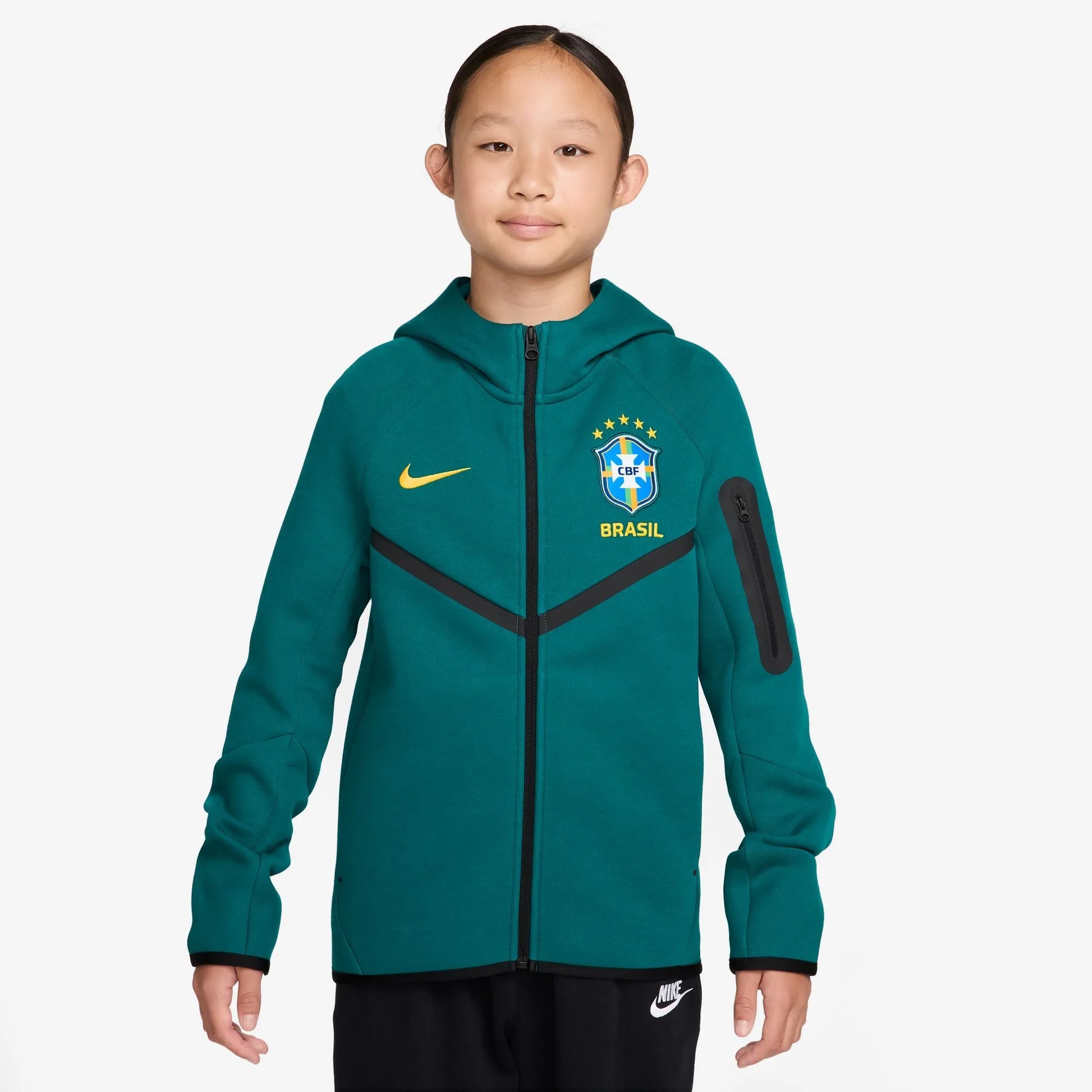 2026-27 Brazil Youth Full-Zip Tech Fleece Hoodie | Nike