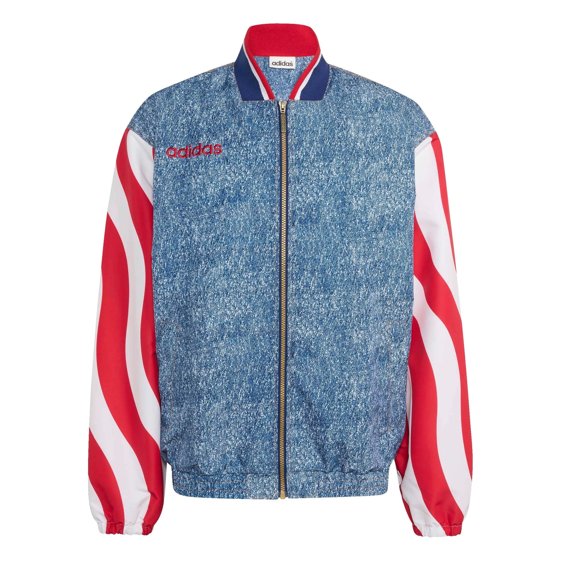 USA Mens Denim Graphic Track Top | Adidas