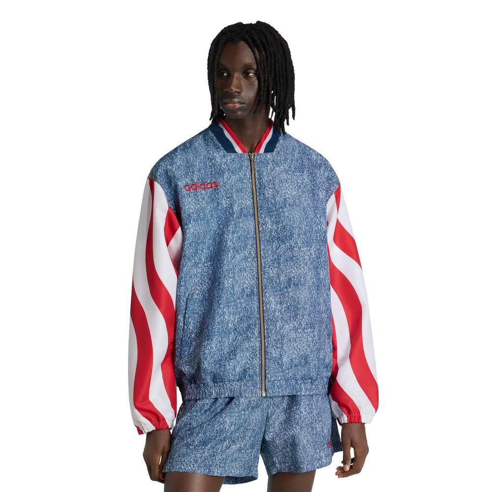 USA Mens Denim Graphic Track Top | Adidas