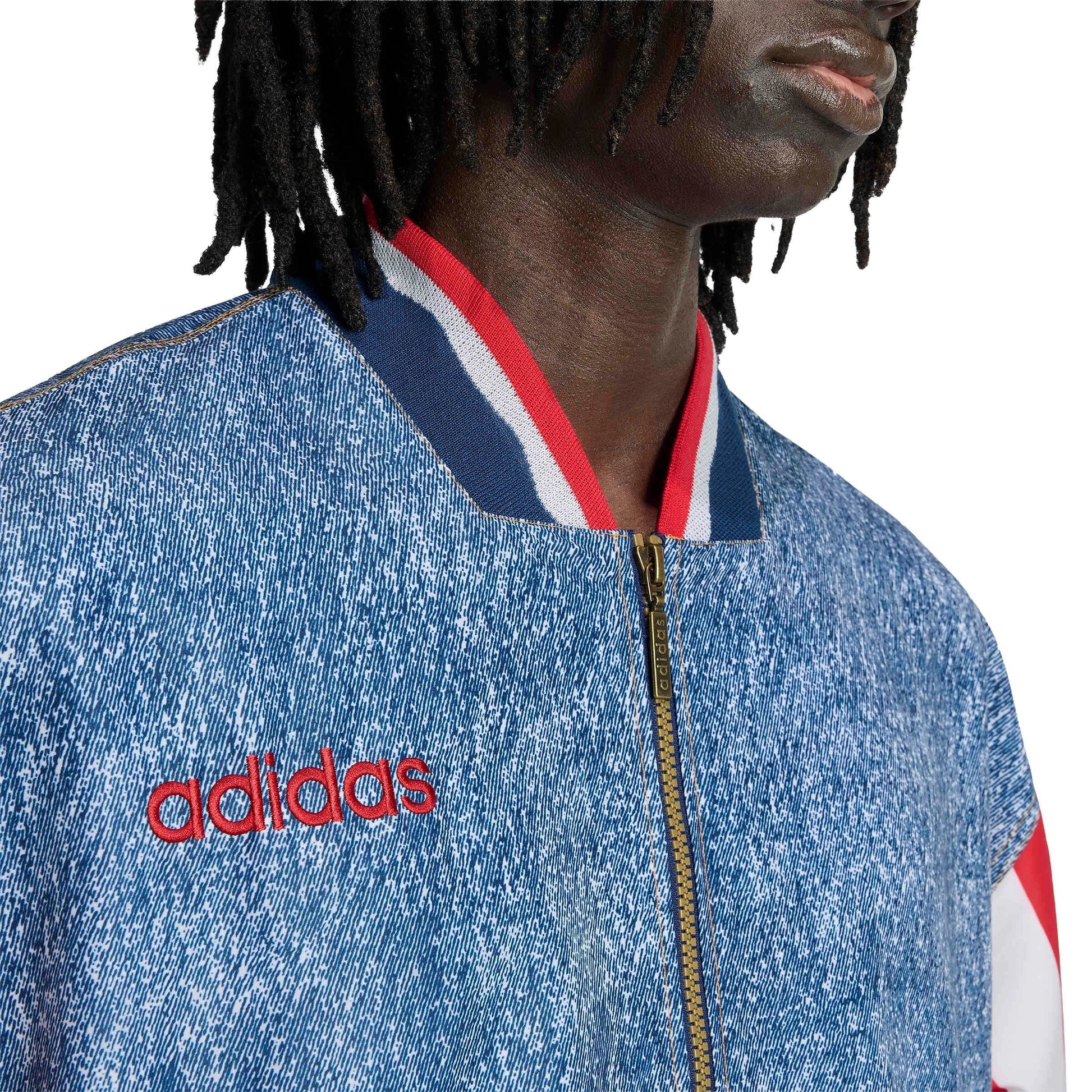 USA Mens Denim Graphic Track Top | Adidas