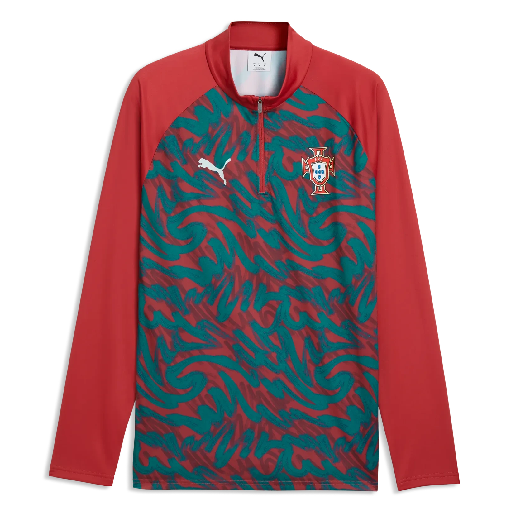 2026-27 Portugal Mens 1/4 Zip Pre-Match Top | Puma