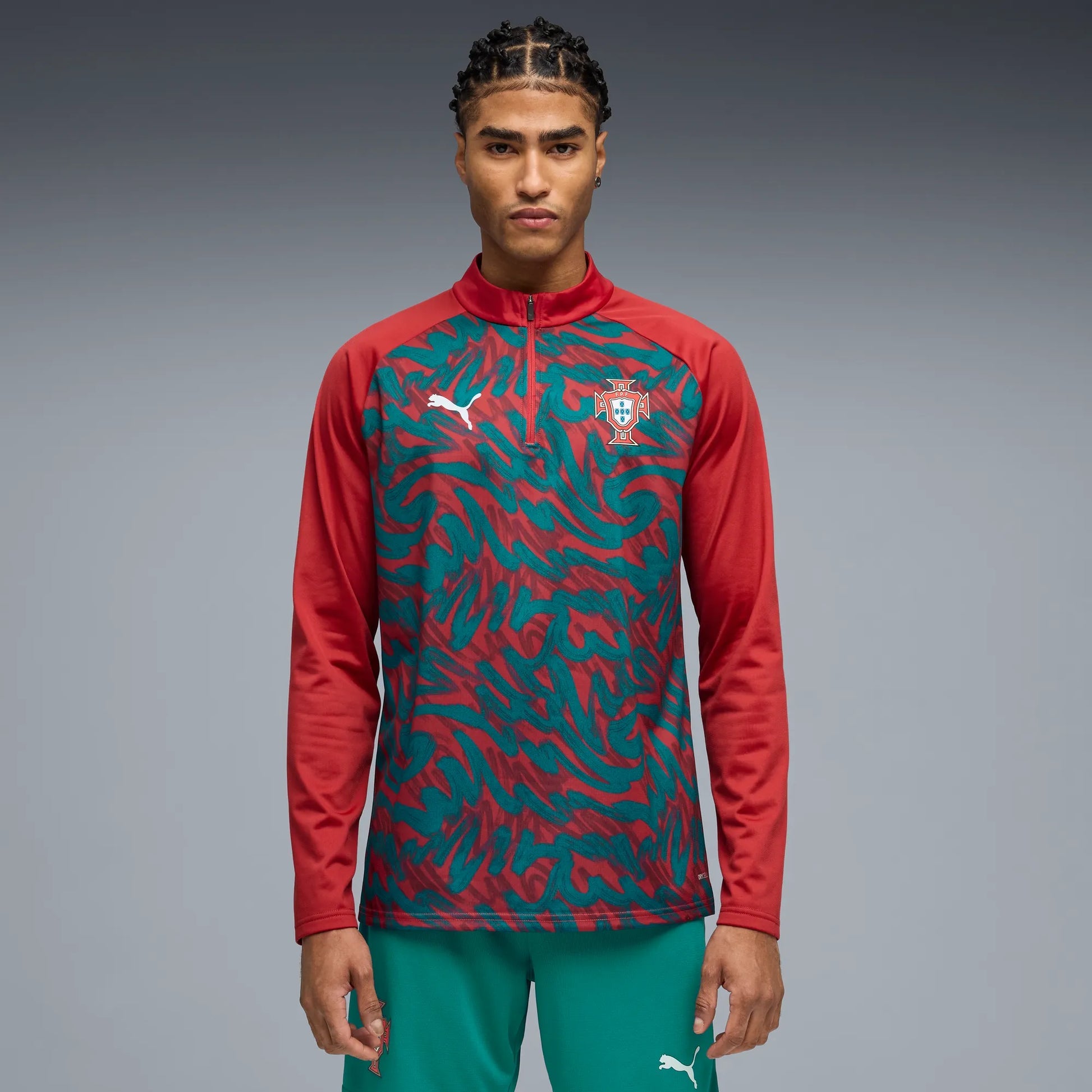 2026-27 Portugal Mens 1/4 Zip Pre-Match Top | Puma